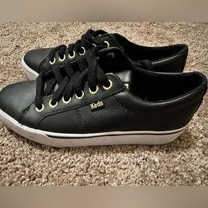 Keds Black and Gold Casual Sneakers